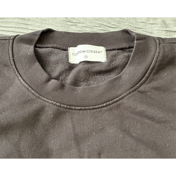 Cotton Citizen Cobain Crew Neck Sweatshirt Mens Medium Jet Black Long Sleeve NWT - Picture 3 of 9